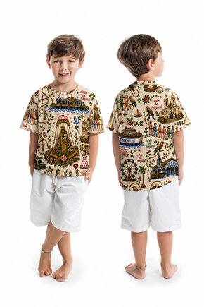 Camiseta Básica Infantil - Círio Trajeto Cores