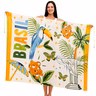 canga viscose com amarrador estampada elementos brasil aquarela 1